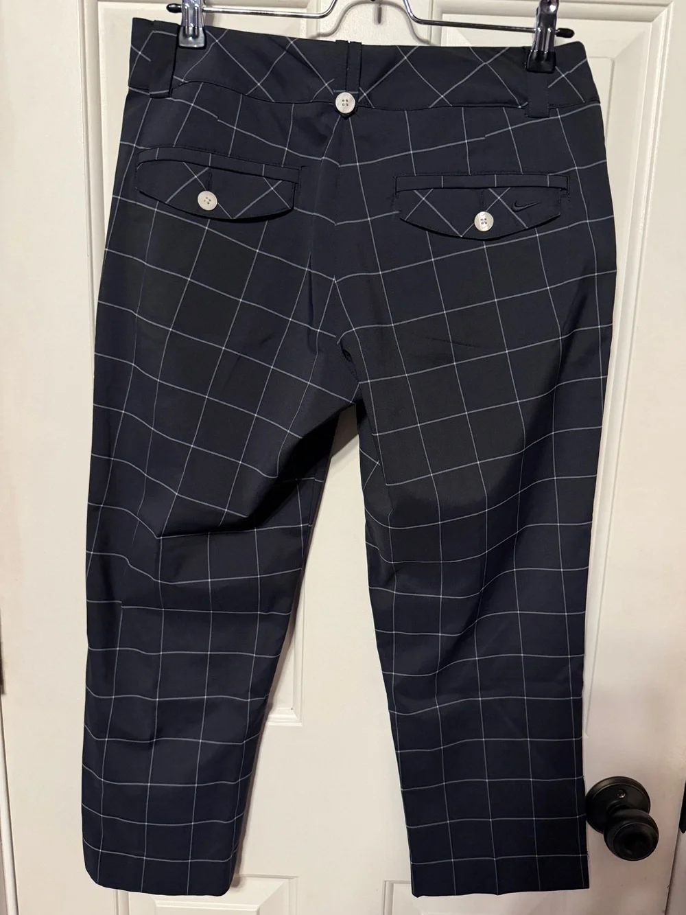 NikeGolf Audrey Dri-Fit Plaid Cropped Golf Pants Size 4